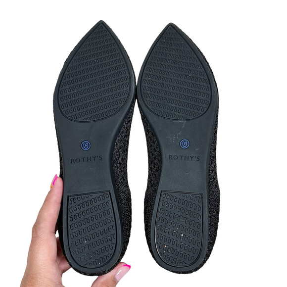 Rothy's The Point Pointed Toe Flats Black Women 6.5 - Picture 8 of 10